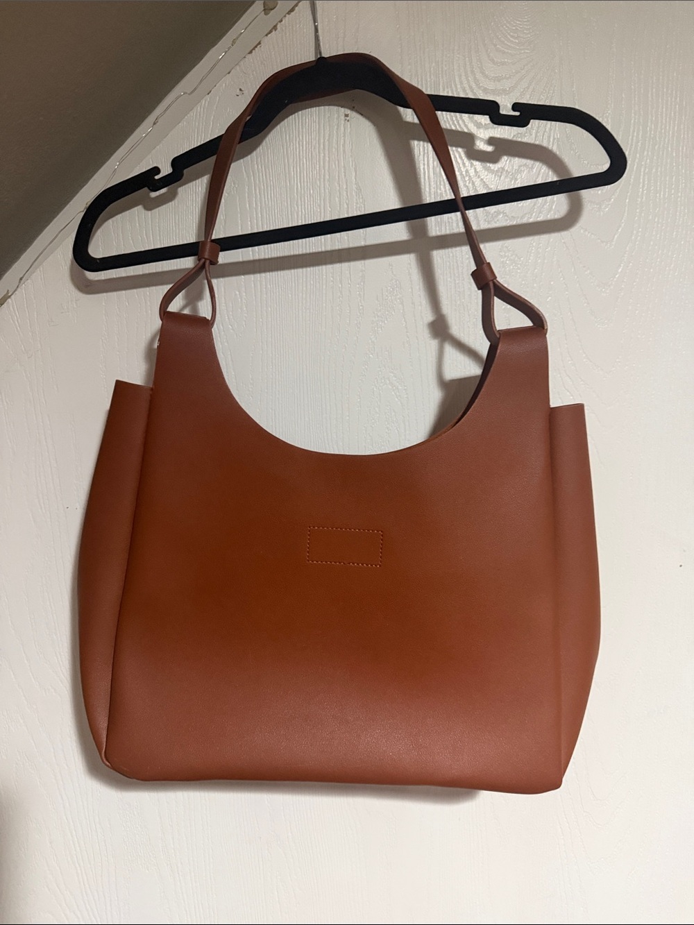 Neiman Marcus Tan Leather Shoulder Tote